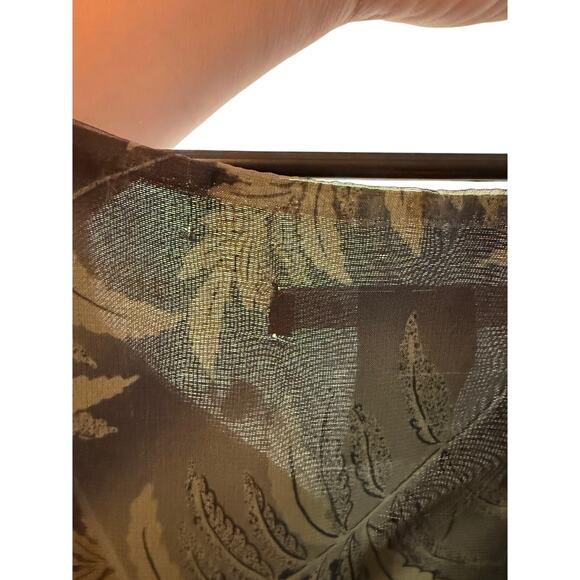 Vintage Y2K Max Studio Chiffon Leaves Botanical Printed Dress Womens 8 - Picture 5 of 5